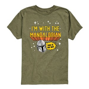 Boys' - The Mandalorian - Im With Mando Short Sleeve Graphic T-Shirt - 1 of 4