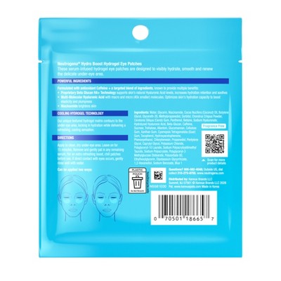 Neutrogena Hydro Boost Hydrogel Eye Mask - 2ct/1pair