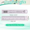 Unique Bargains Aluminum Alloy Rulers with Centimeters Millimeters Inches and Conversion Table 2 Pcs - 2 of 4