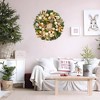 24" Gold Pre-Lit Christmas Wreath with 20 Battery-Operated LED Lights & Ornaments - Perfect for Front Door, Outdoor Wall & Holiday Decor - 2 of 4