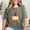 Simply Sage Market Fall Pumpkin Floral Garment Dyed Tee - 2 of 4