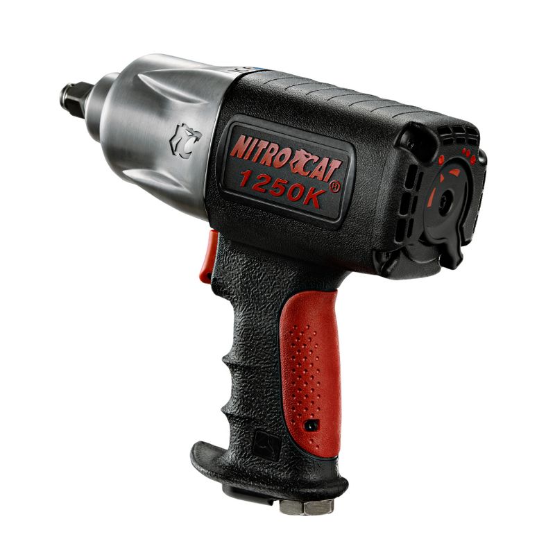 AIRCAT 1250-K 1/2-Inch Nitrocat Composite Twin Clutch Impact Wrench 1300 ft-lbs, 1 of 10