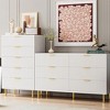 Whizmax 5 Drawer Dresser for Bedroom, 48” Tall Dresser Organizer with Metal Legs, Modern Wood Chest of Drawers for Bedroom, Hallway, Home Office - 3 of 4