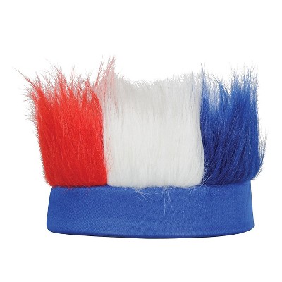 Beistle Adjustable Hairy Headband Red/White/Blue 60277-RWB
