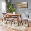 GDFStudio Leora Mid-Century Modern Wood Fabric Upholstered 5 Piece Dining Set - 2 of 4