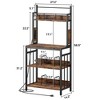 MOEPISY Record Player Stand, 2-Tier Vinyl Record Storage, Large Record Player Table with Charge Station - 3 of 4