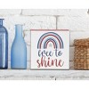 C&F Home 4.75" x 4.75" x 1.5" Free To Shine 4th of July Patriotic Shelf Block Décor - 3 of 4