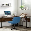 BestMassage Criss Cross Chiar Armless Adjustable Swivel Padded Home Office Desk Chair Wide Seat Computer Task for Home Office - 3 of 4