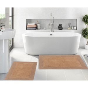 Home Weavers Luxury Collection 100% Cotton Tufted Bathroom Rug Set, Non-Slip Latex Bath Rug Set - 1 of 4