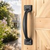 VEVOR Barn Door Handle, 4Pcs 6.5 in Rustic Fence Gate Handle, Rust-Resistant Coating, Heavy Duty Carbon Steel Outdoor Gate Handles,Black - 2 of 4