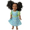 Doll Clothes Superstore Blue Flowers And Green Checks Compatible With 18 Inch Girl Like Our Generation American Girl My Life Dolls - 2 of 4