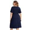 Women's Plus Size  A Line Flowy Party Midi Dresses - 4 of 4