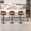 VECELO Swivel Bar Stools Height Adjustable Wooden Barstools, Set of 2 Seats - 4 of 4