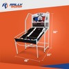 Rally and Roar Arcade Cage Basketball Game, Foldable Indoor Outdoor Sports Machine for 2 Players with Steel Hoops, LED Scorer, and 6 Balls, Multicolor - 2 of 4