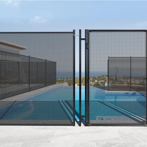 Textilene Mesh Pool Fence, Swimming Pool Safety Fence, Durable Outdoor Pool Fence, Water-Resistant Pool Enclosure, Non-Climb Pool Perimeter Fence - 1 of 4