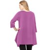Woman Within Plus Size French Terry Handkerchief Hem Tunic - 3 of 4