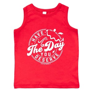 The Juniper Shop SmileyWorld Have The Day You Deserve Circle Toddler Tank - 1 of 4