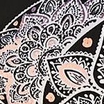 black white lace print