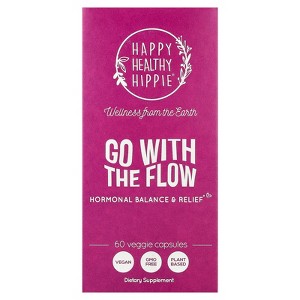 Happy Healthy Hippie Go With The Flow, Hormonal Balance & Relief, 60 Veggie Capsules - 1 of 4