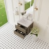 Whisen Floating Wall-Mounted Bathroom Vanity with Resin Sink, Water-Resistant Timber Cabinet and 2 Storage Drawers - 2 of 4