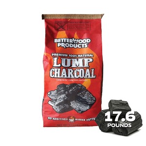 Betterwood Products 3317 100% All Natural Hardwood Lump Charcoal for Outdoor Grill and Smoker, 17.6 Pounds - 1 of 4