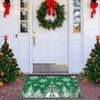 Christmas Area Runner Rugs, Snowflakes Pine Tree Throw Carpet for Living Room Bedroom Kitchen Dining Room Nursery Office Hallway Entryway Decorations - 4 of 4