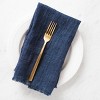 Slickblue Navy Linen Napkins, Stone Washed Cloth Dinner Set, 20 x 20 Inch, Classic Style, Set Options 2 or 4 - 4 of 4