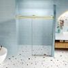 Frameless Tempered Glass Shower Door: Single Slide, Soft-Close - 2 of 4