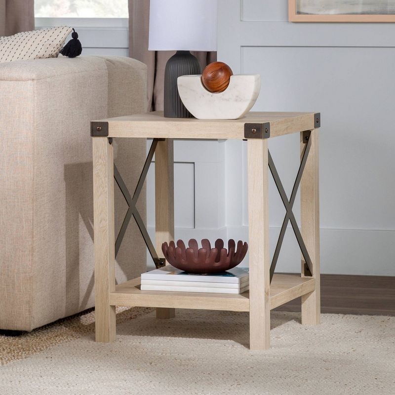 Sophie Rustic Industrial X Frame Side Table - Saracina Home, 1 of 13