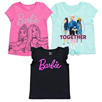 Barbie Girls 3 Pack T-Shirts Little Kid to Big Kid
