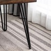 NicBex Dining Room Table for 4 Morden 60" Rectangle Dining Table Counter Height Table with 4 Metal Hairpin Design Legs for Kitchen, White - 4 of 4