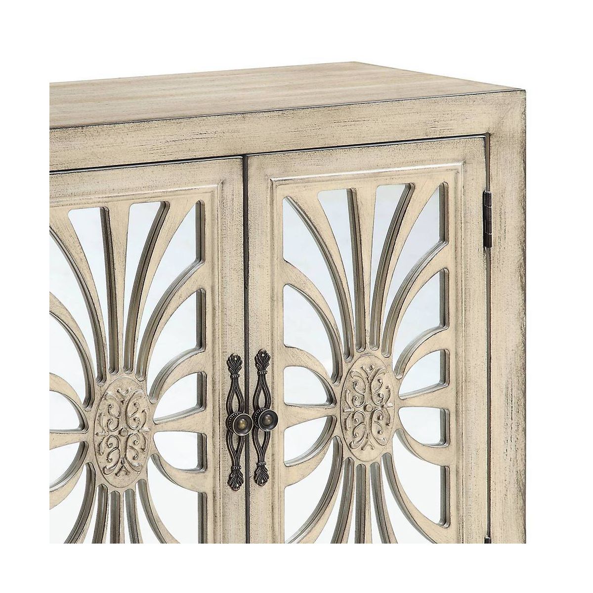 Acme Furniture Nalani Decorative Storage Cabinet Antique White Finish - thumbnail 4