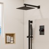 YAWWALK 2-Spray Wall Mount Dual Fixed and Adjustable Handheld Shower Head with Slide Bar - 2 of 4