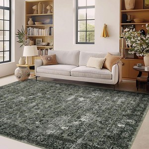 TackView Vintage Washable Kitchen Runner Rug, Non Shedding Boho Runners for Hallways, Non Slip Soft Indoor Floor Throw Carpet - 1 of 4