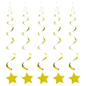Unique Bargains Stars Hanging Party Decoration Foil Fringe Backdrop Curtains 20 Pcs - 1 of 4