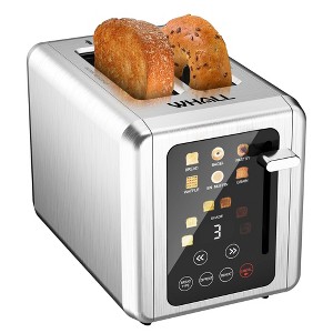 WHALL Toaster 2 Slice, Touch Screen Toasters, Smart Bread Toaster, Stainless Steel Small Toaster, Wide Slots Toaster With Bagel, Home and Kitchen - 1 of 4