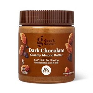 No Stir Creamy Dark Chocolate Almond Butter - 12oz - Good & Gather™ - 1 of 4