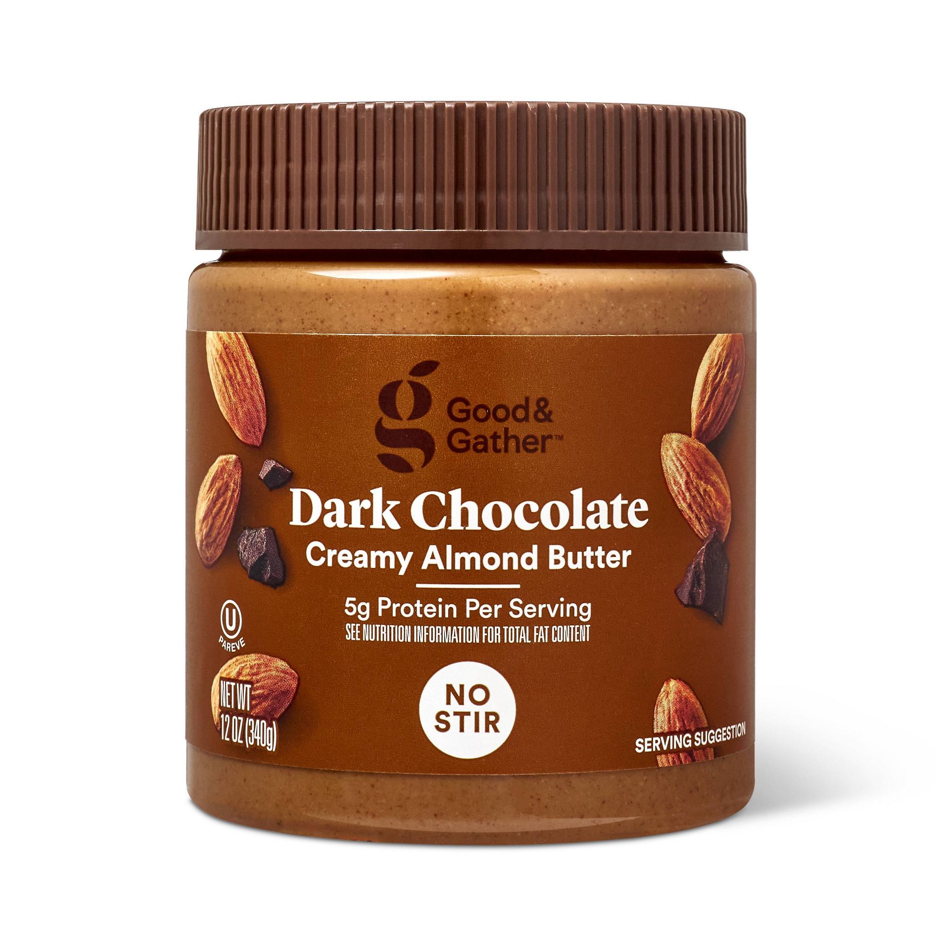 No Stir Creamy Dark Chocolate Almond Butter - 12oz - Good & Gather™