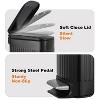 LunaLulinlk Black Stainless Steel 1.6 Gallon Bathroom Trash Can with Lid, Small Trash Can - 2 of 4