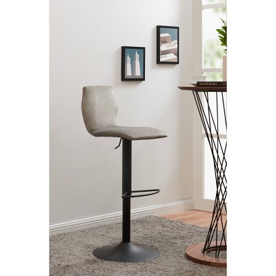 Adjustable Velvet Stool Ash Gray - Acessentials