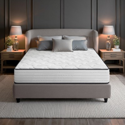 Swedrea Hybrid Mattress Breathable Medium Cooling Memory Foam Bed-in-a-Box White