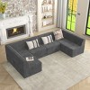 Single seat sofa Compressed Sectional Sofa Modern Minimalist Style Corduroy Couch, Sleeper Sofa for Living Room - 3 of 4