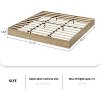King Wood Bed Frame, Floor Standing, Wooden Slats, No Box Spring Needed, Noise Free & Easy Assembly, Modern Minimalist, Burlywood/Walnut Wood - 2 of 4
