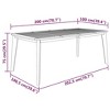 vidaXL Patio Table Patio Furniture Rectangular Garden Table Solid Wood Acacia - 4 of 4