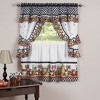 Collections Etc Mason Jars Kitchen Rod Pocket Window Curtain Set - 2 of 2