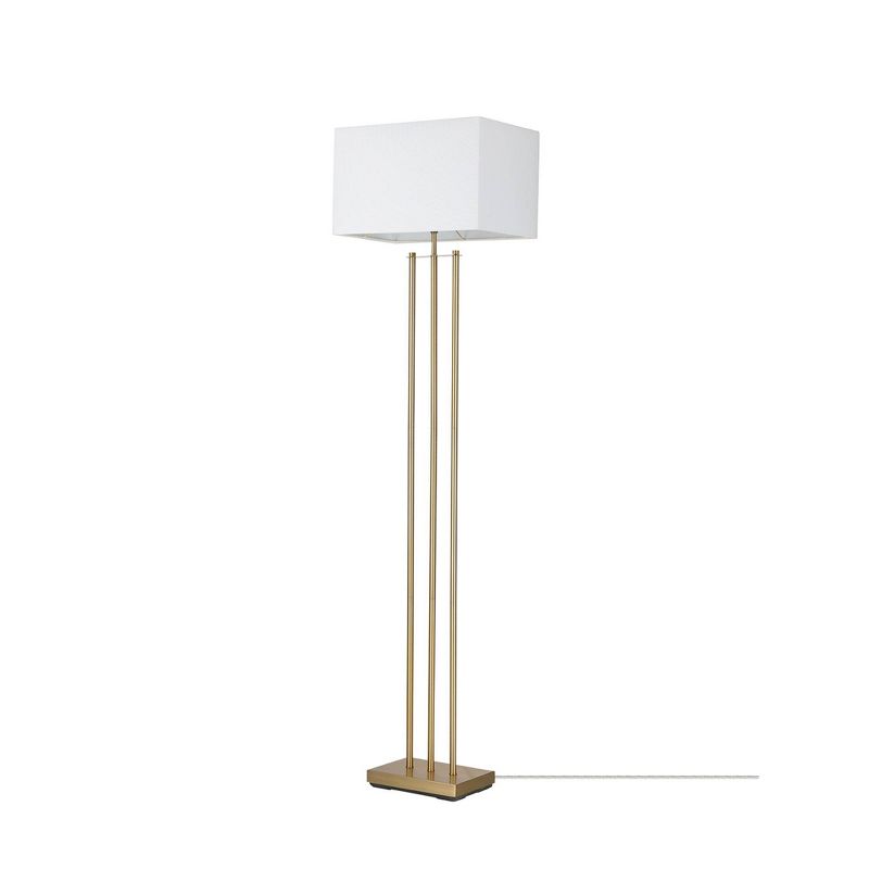 62&#34; Soho Floor Lamp with Linen Shade White - Globe Electric, 1 of 9