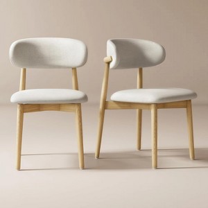 GDFStudio Aniston Mid-Century Modern Upholstered Wood Dining Chair