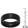 Steeltime Men's black ip tungsten accented ring. Size 9-12 - 3 of 4