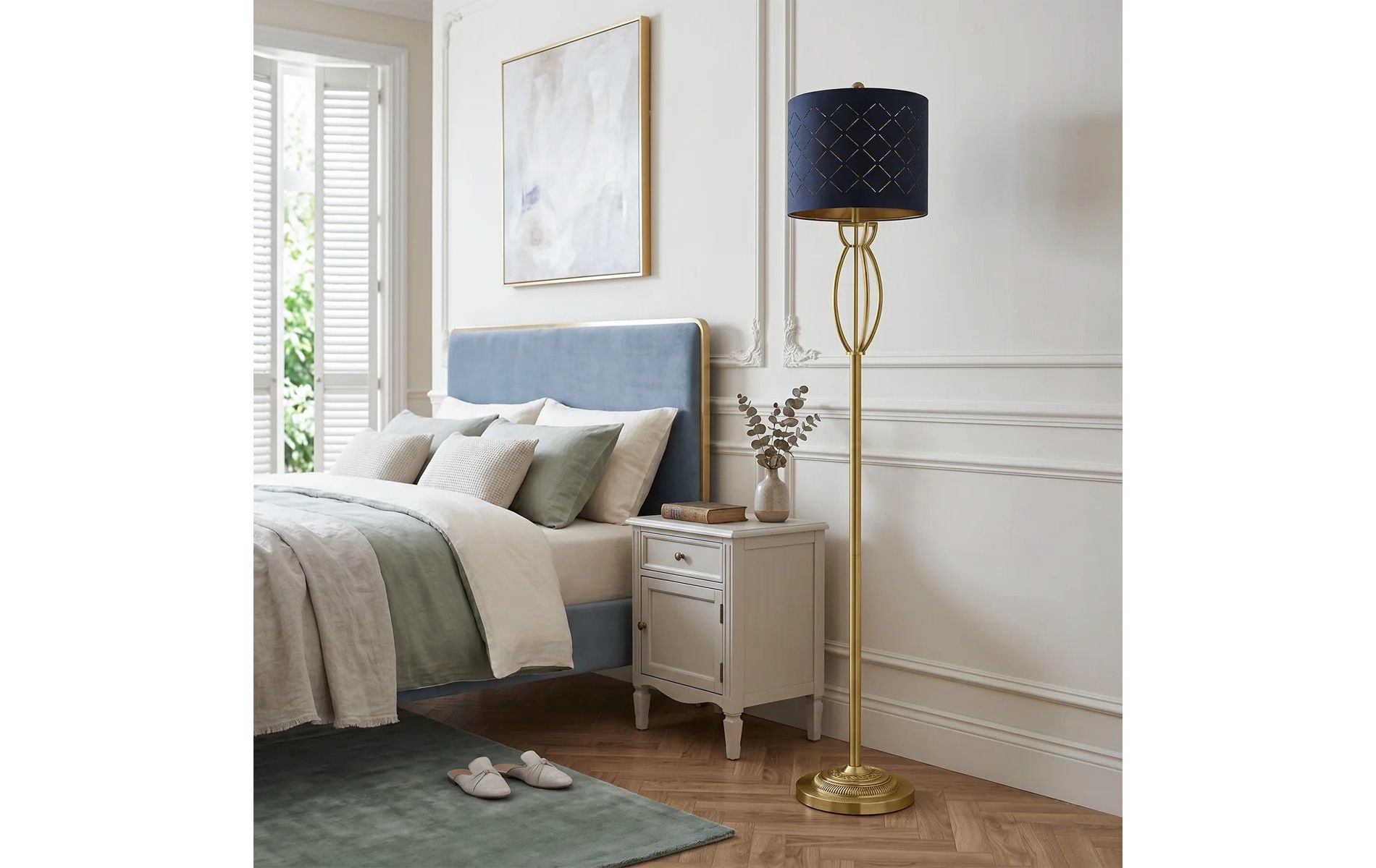 Maxax 63" Gold Metal Floor Lamp,2-Way Modern Standing Lamp for Living Room Bedroom, Assembly Required, 3-Year Warranty, Bulbs Not Included
