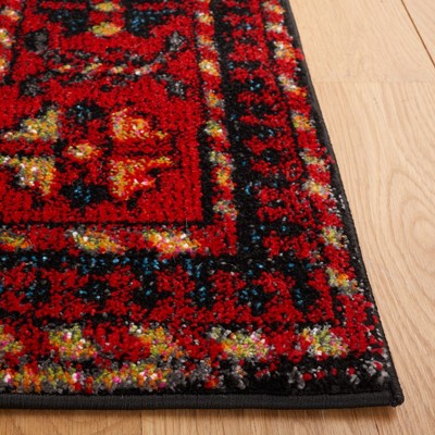 Vintage Red and Light Blue Persian Style 8' x 10' Area Rug
